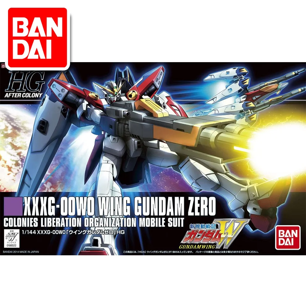 Оригинальный телефон Gundam HG 1/144 модель XXXG 00W0 WING GUNDAM ZERO Mobile Suit детские