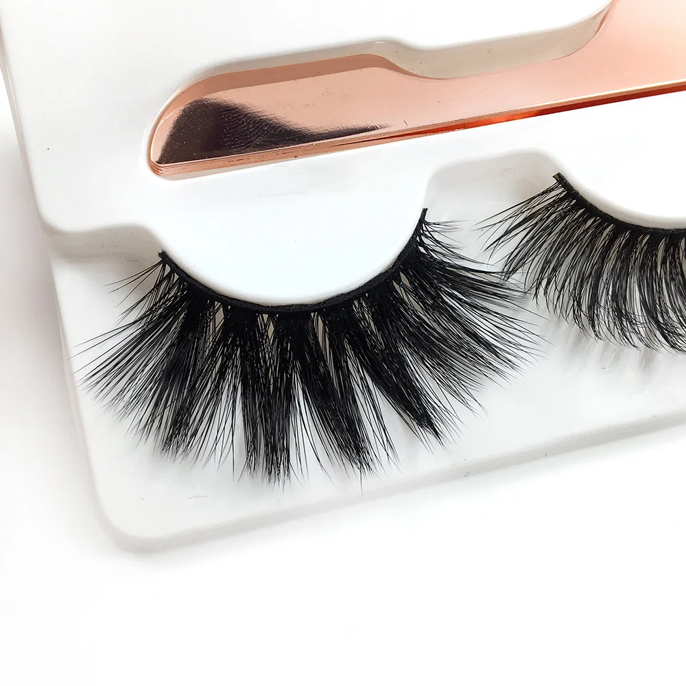 3 пары 4D норковых ресниц с пинцетом натуральные накладные ресницы толстая полная