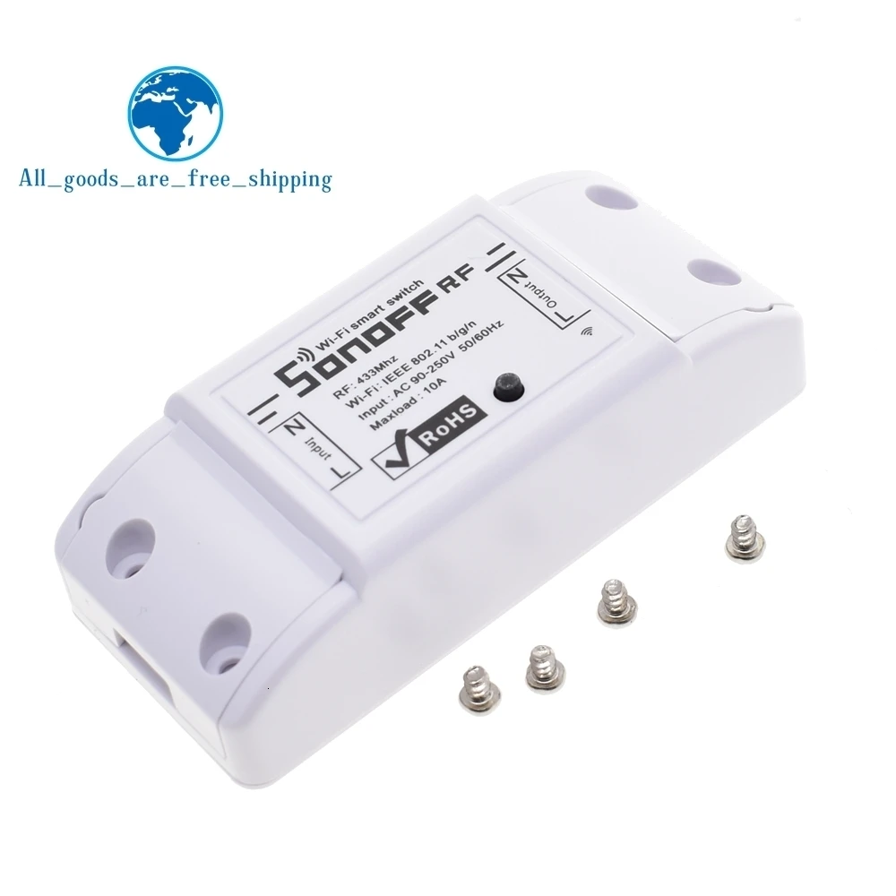Sonoff RF WiFi умный выключатель прерыватель 433 МГц RF приемник интеллектуальный пульт дистанционного управления для умного дома Wi-Fi светильник
