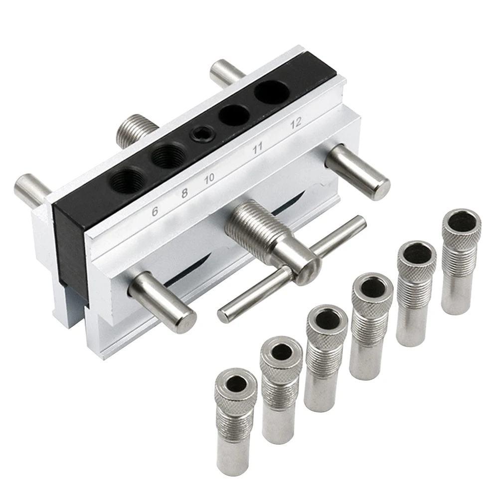 

Woodworking Hole Locator Jig Guide Hole Drill Punch Positioner Gadgets for DIY Carpentry