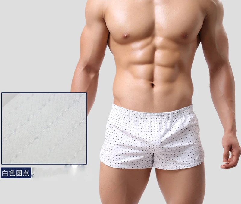 Мужские пляжные шорты спортивные с принтом в горошек плавки дышащие нижнее белье