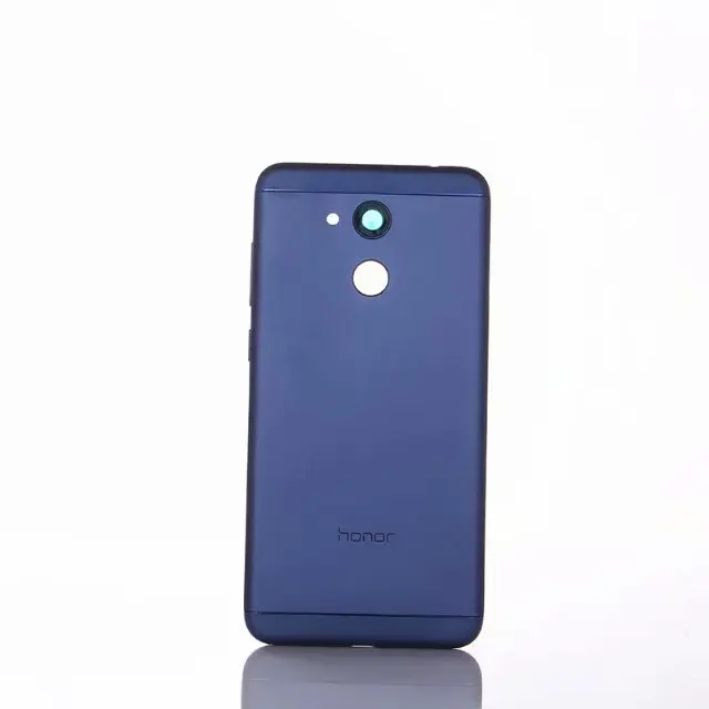 Чехол на заднюю крышку для Huawei Honor 6C Pro/Honor V9 Play металлическая задняя дверь ремонт батарея чехол+ кнопки камеры стекло - Цвет: Синий