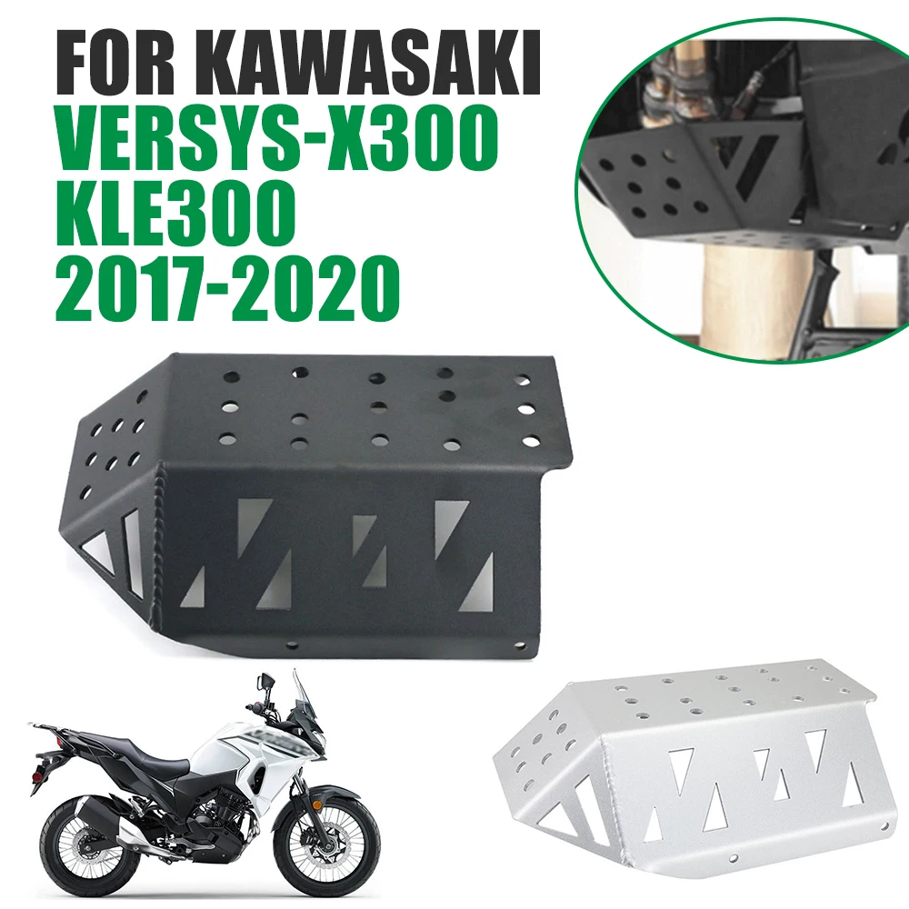 Cubierta de motor de motocicleta, Protector de chasis bajo Protector, placa de deslizamiento, bandeja de vientre, para Kawasaki Versys X300 X 300 KLE KLE300 2017 - 2020
