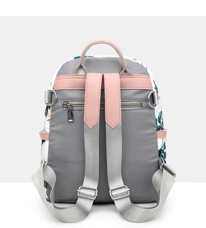 Women Backpack Flower Printing School Backpacks For Teenage Girls Nylon Bookbags Lady Daily Travel sac Shoulder Bags XA511H