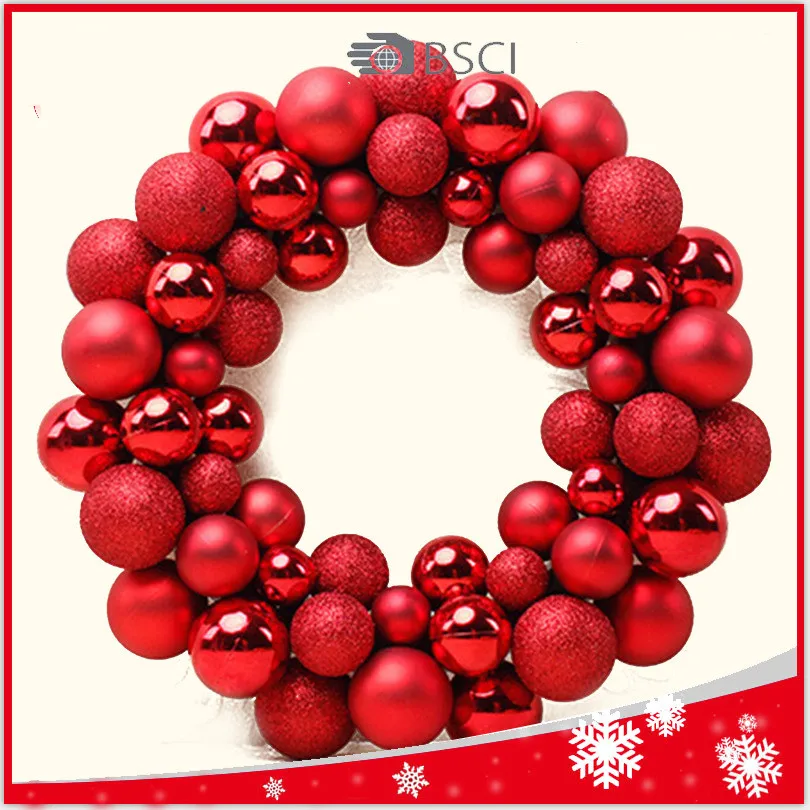 Декоративный Рождественский шар, Декор, венки, Круглый венок для входной двери, Свадебный домашний декор, Рождественская настенная орнамент, гирлянда