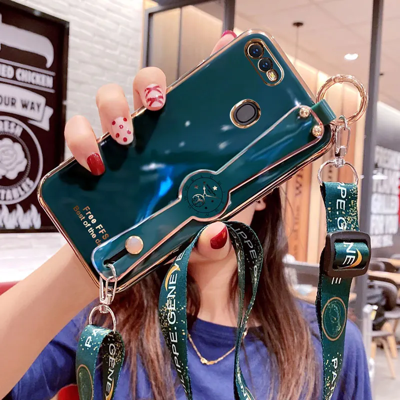 

Браслет-держатель чехол для OPPO A7 чехол Shell для OPPO A7 Ax7 чехол противоударный чехол s A7 AX7 Fundas Роскошный чехол-книжка с ремешком высокое качество
