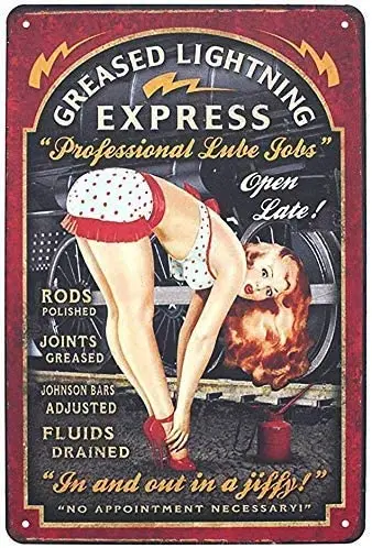 

Tin SignTin Sign Beauty Sexy Lubrication Lightning Express Bar Garage Bar Club Restaurant Family Bedroom People Cave Retro Wall