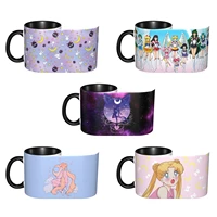 anime sailor moon 11 oz ceramic coffee mug with handle tea cup for cocoa milk cereal drinks mug