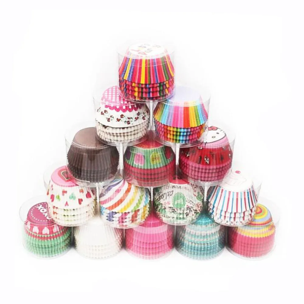 100 шт Торт Шоколадный анти-кремовый бумажный стаканчик свадебные бумажные