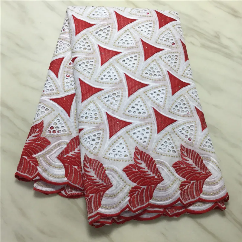 

5 yard Swiss lace fabric 2020 latest heavy beaded embroidery African cotton fabrics Swiss voile lace popular Dubai style PL06220