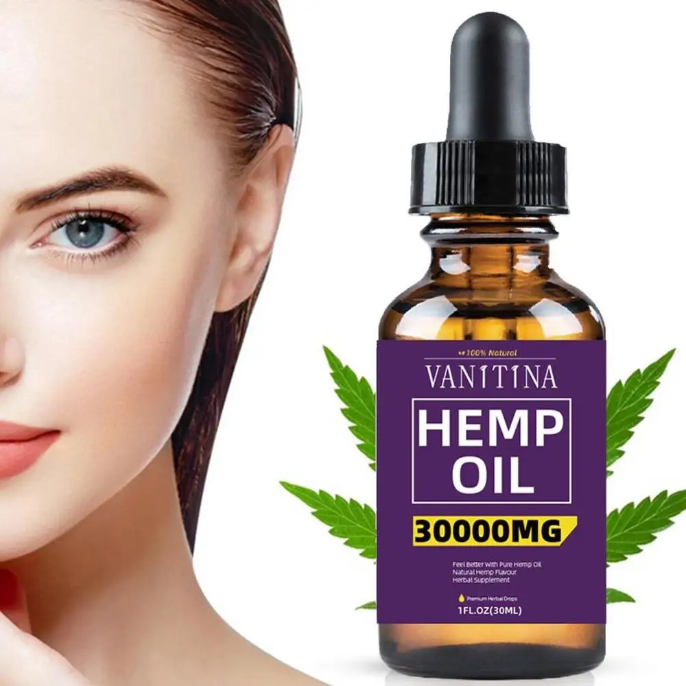 

30ML Organic Hemp Oil 3000mg CBD Hemp Seeds Oil Extract Drops for Skin Pain Relief Reduce Anxiety Better Sleep Anti Stress