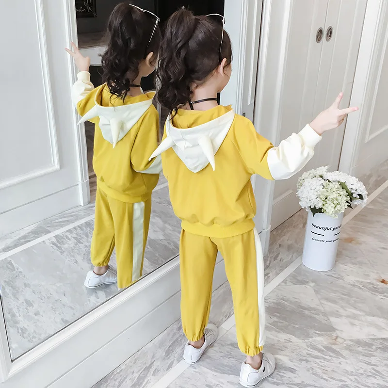 Спортивный костюм с длинным рукавом для девочек 4-13 лет | Детская одежда и обувь