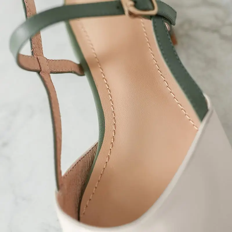 

COOLULU 2020 Women Pointed Toe Pumps Low Heel Slingback Pumps Fashion Women Shoes All Match Fashion Ladies Shoes Size 33-43