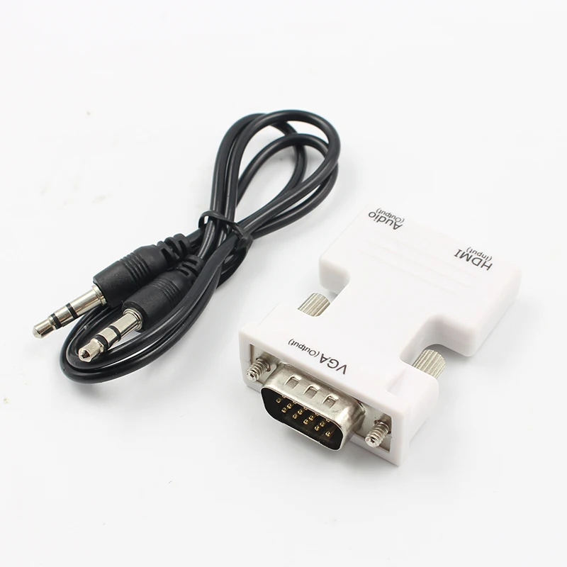 Адаптер kebidu HDMI совместимый с VGA гнездо штырь мини конвертер аудиокабелем