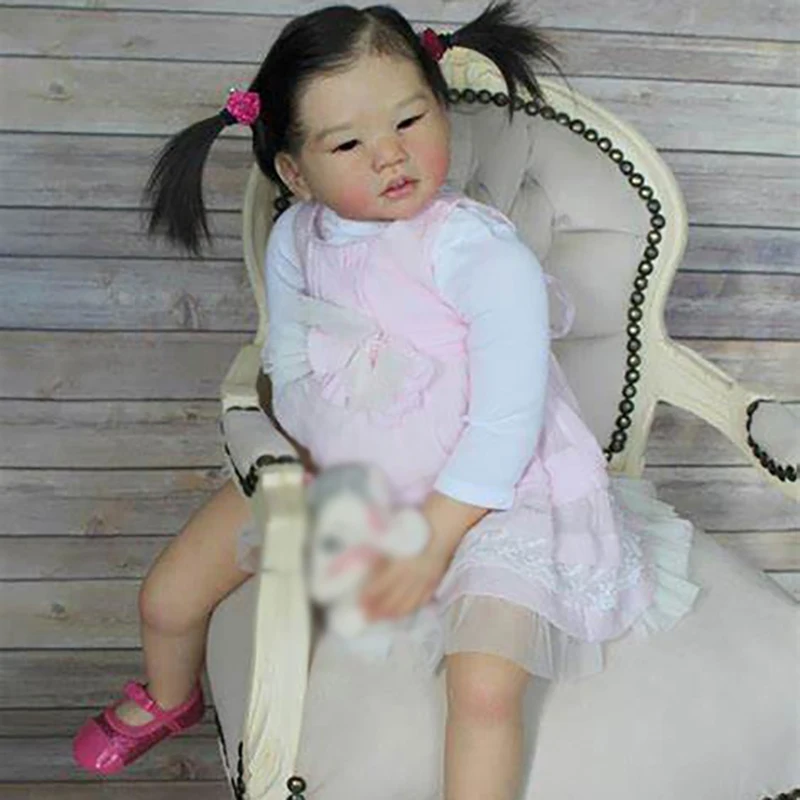 Кукла реборн 28 дюймов популярный детский комплект с телом и глазами мягкая на