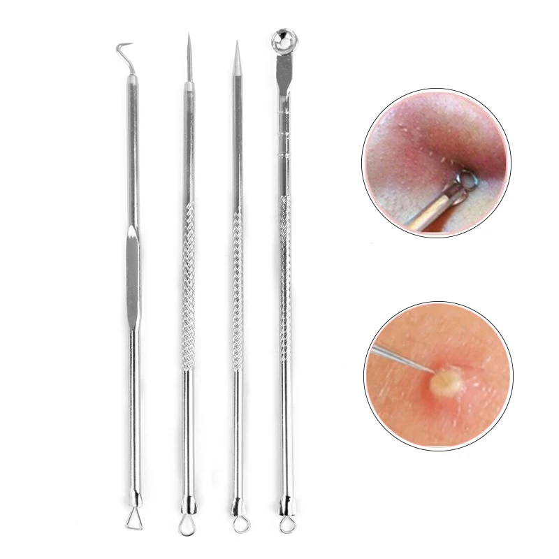 4 шт Blackhead прибор для удаления прыщей акне Belmish экстрактор вакуумный ExtrusionAcne палка