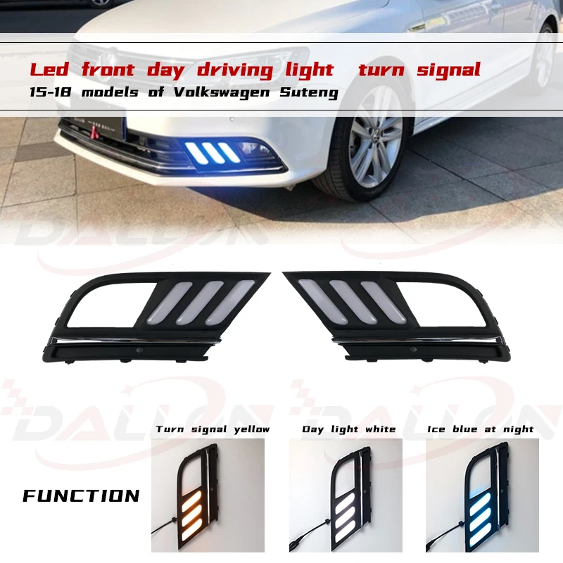 

СВЕТОДИОДНЫЙ DRL Дневной светильник для Volkswagen VW Jetta Sagitar MK6 2015-2018 туман светильник