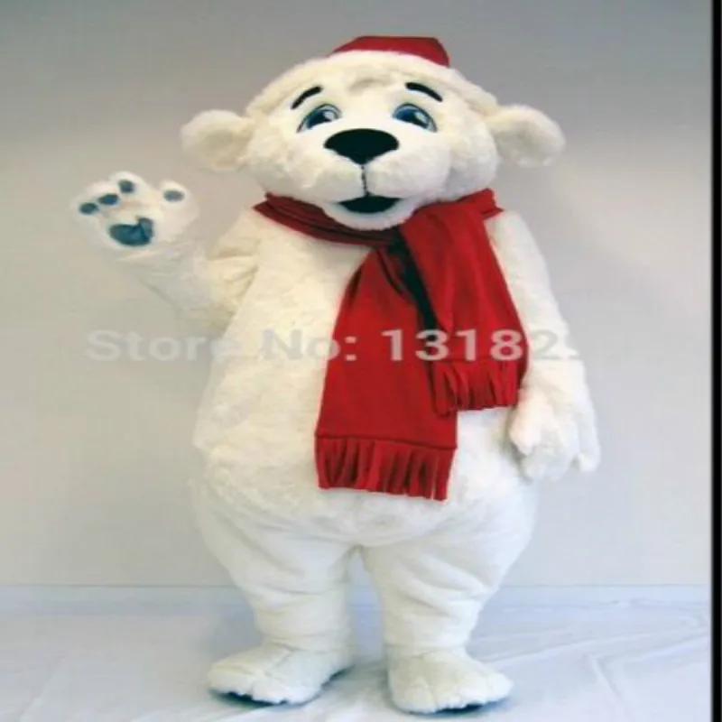 

Polar Bear Mascot Costume Fancy Dress Cosplay Theme Carnival Fursuit Cartoon Outfits Carnival Halloween Xmas Easter Ad Clothes