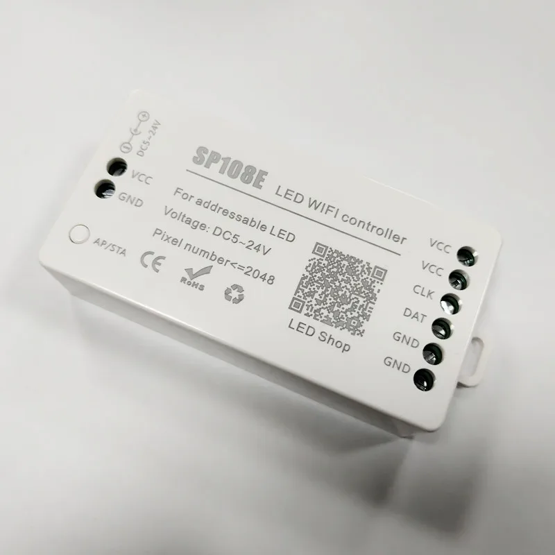 Светодиодный контроллер SP108E с поддержкой Wi Fi приложением для смартфона