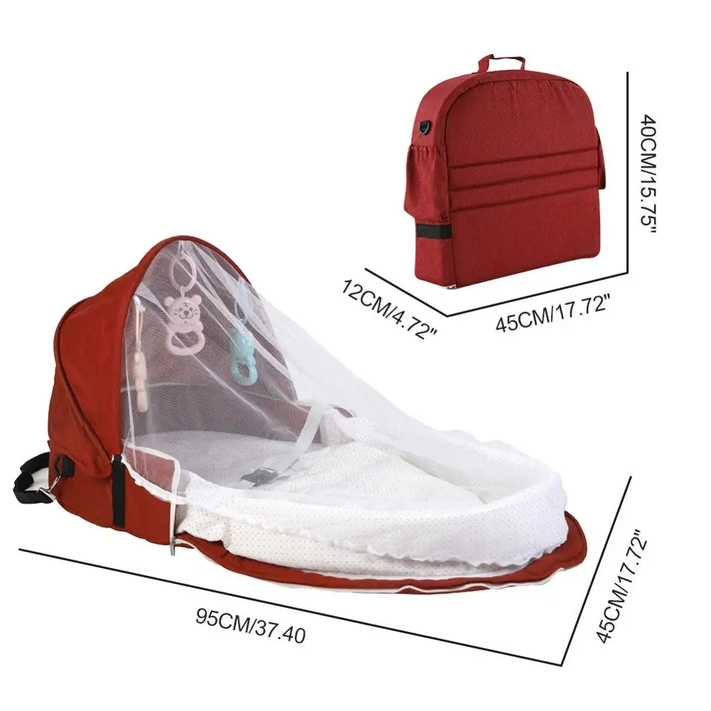 Портативная складная детская кровать для путешествий Защита от солнца москитная