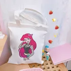 Татуированная Русалка Принцесса мультфильм забавные сумки на плечо милый Harajuku сумка через плечо большой емкости розовый панк сумки Ins женский кошелек