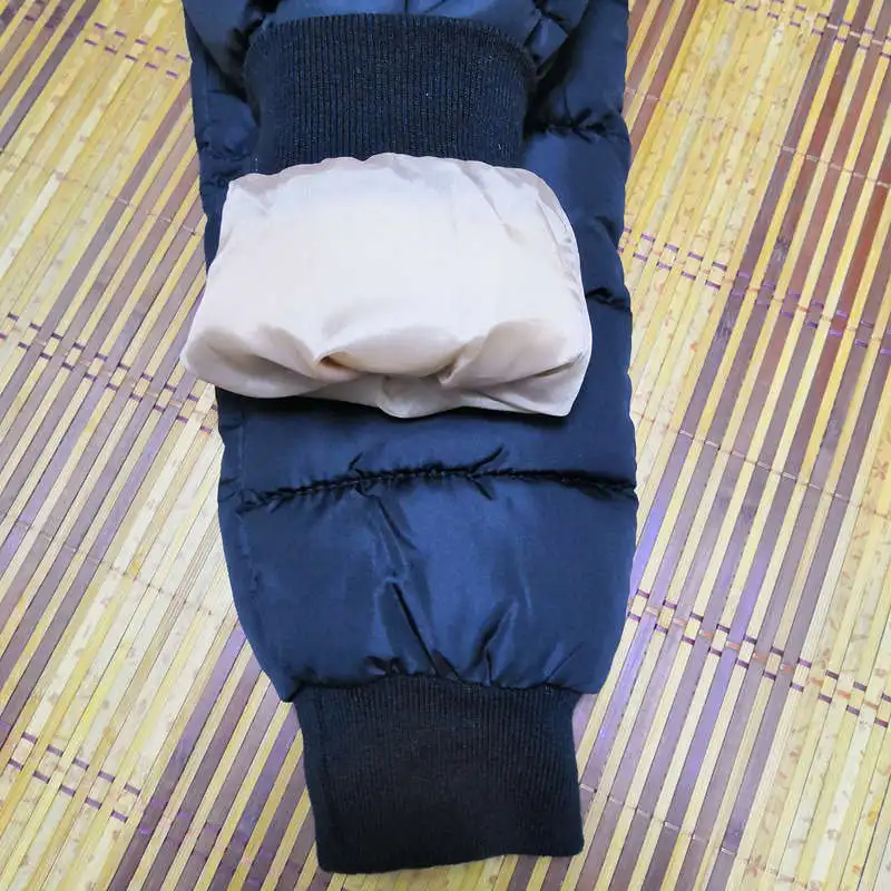 Новое поступление Детские Зимние Пуховые брюки с высокой талией