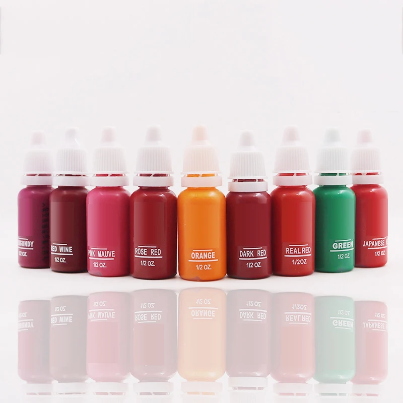 

23 colors 15ml / bottle tattoo ink black pigment permanent makeup easy to dye micro pigment eyebrow eyeliner lip lip beauty tool