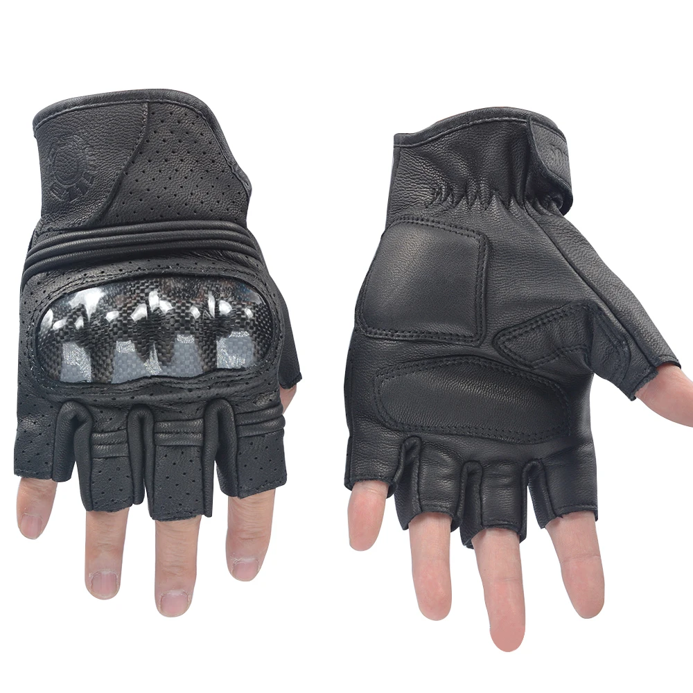 

New Arrival Willbros Half Finger Leather Glove Motocross Motorbike Mountain Bicycle Gloves