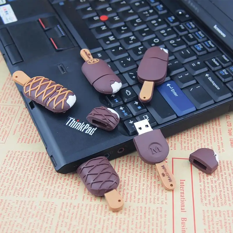 5 стилей милый usb в виде мороженого флэш-накопитель 32 Гб 64 ГБ USB 2 0 карта памяти