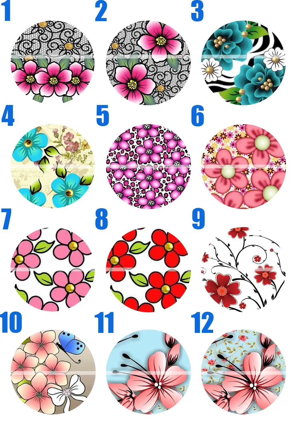 Ручная работа 10 мм ~ 25 Красочная картина ретро круглый стеклянный кабошон для