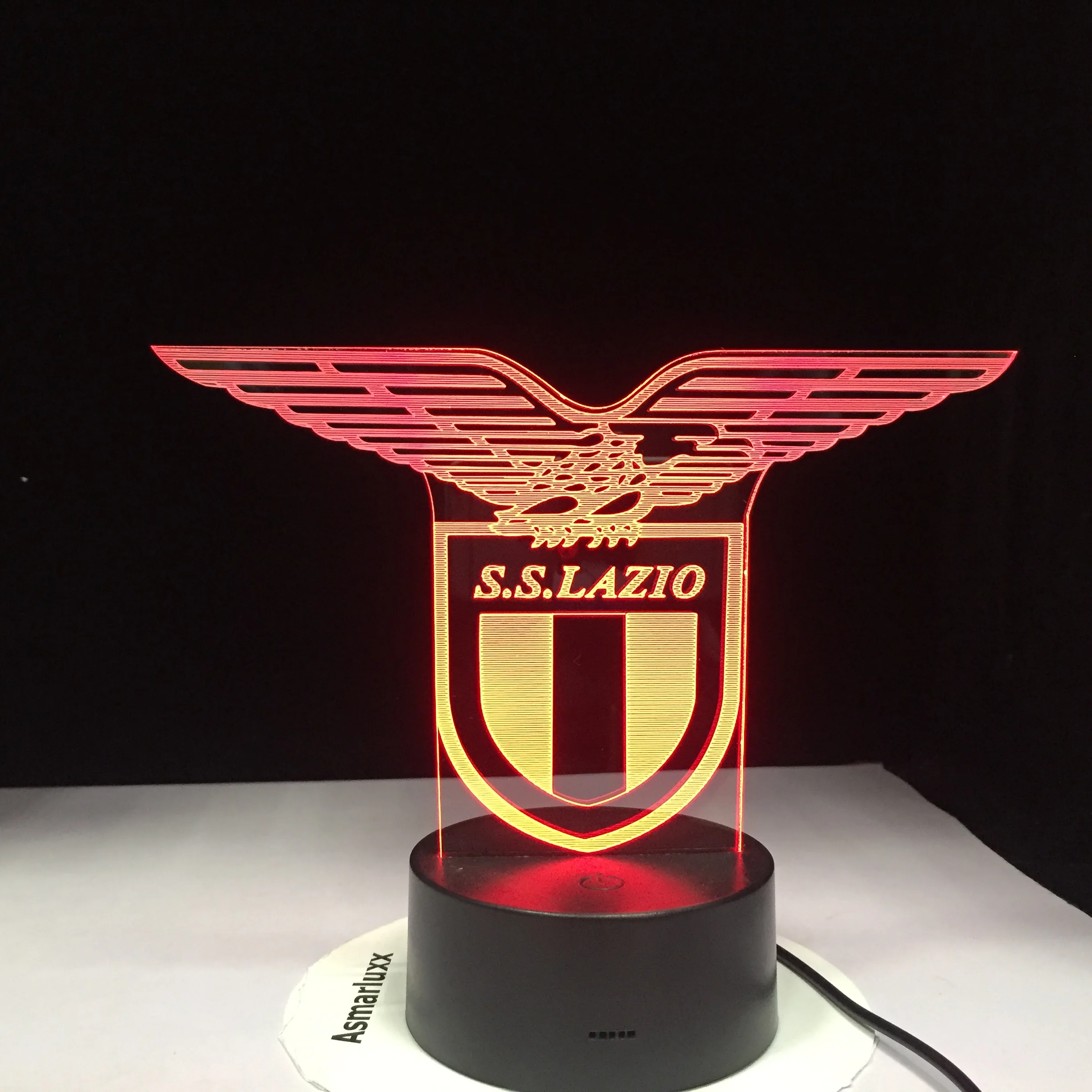 Ss Lazio итальянский клуб светодиодный 3d-ночник лампа сенсорный датчик 7 цветов Изменение офиса клуба дома Бар комнаты декоративный Настольный светильник