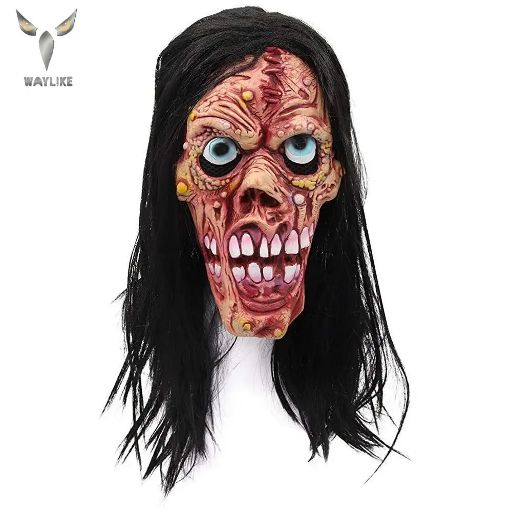 Waylike ужасная латексная маска призрака Гуль с париками костюм на Хэллоуин