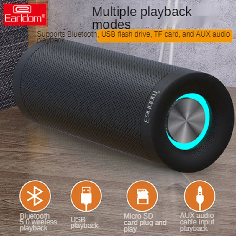 

40W high-power wireless portable bluetooth speaker outdoor riding waterproof speaker large volume subwoofer AUX USB card speaker