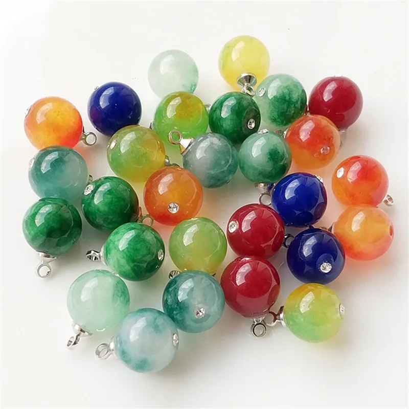 Бусины из китайского агата и нефрита 5 шт. 10 мм декоративные пуговицы для одежды