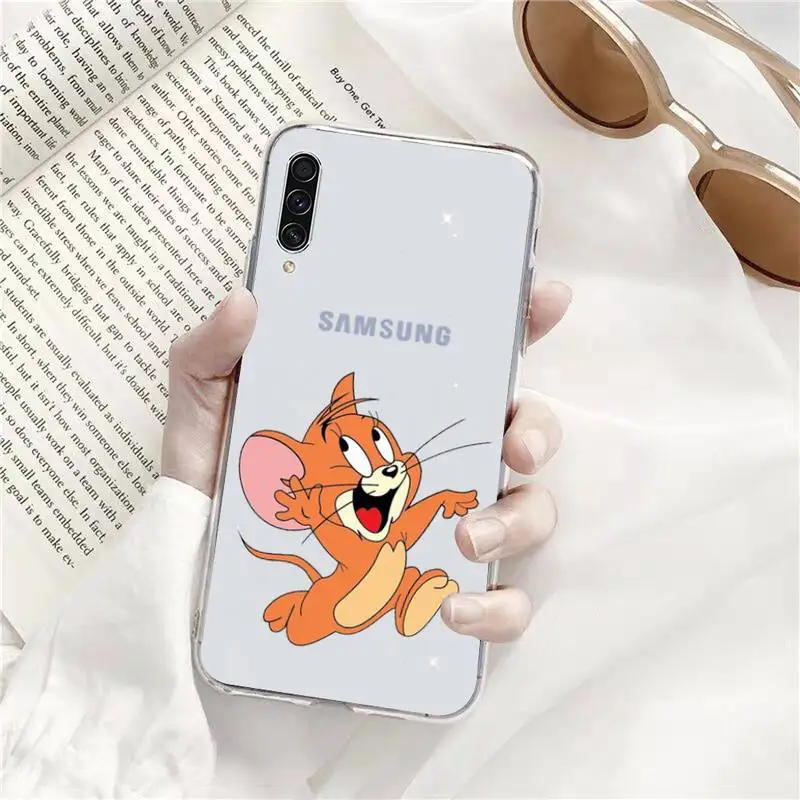 

Cartoon cute jErRy tOm Phone Case Transparent for Samsung s9 s10 s20 Huawei honor P20 P30 P40 xiaomi note mi 8 9 pro lite plus
