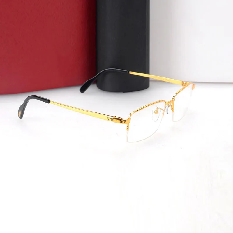 

Brand Vintage Titanium Half-Frame Lightweight Reading Optical Prescription Glasses Frames Men Women Myopia Bussiness Eyewear