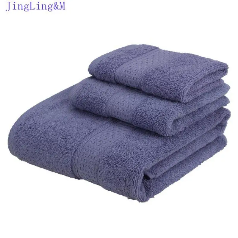 Набор банных полотенец и весь хлопок 3 штуки в упаковке 2 полотенца 1 банное