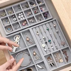 Подставка розовая для ювелирного магазина, портативный органайзер для хранения колец и серег, поднос для ожерелья