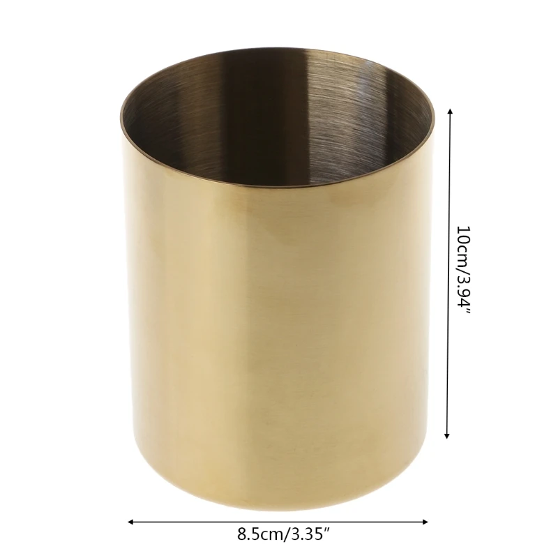 Golden Pen Pencil Pot Holder Container Organizer Home Desk Stationery Decor | Канцтовары для офиса и дома