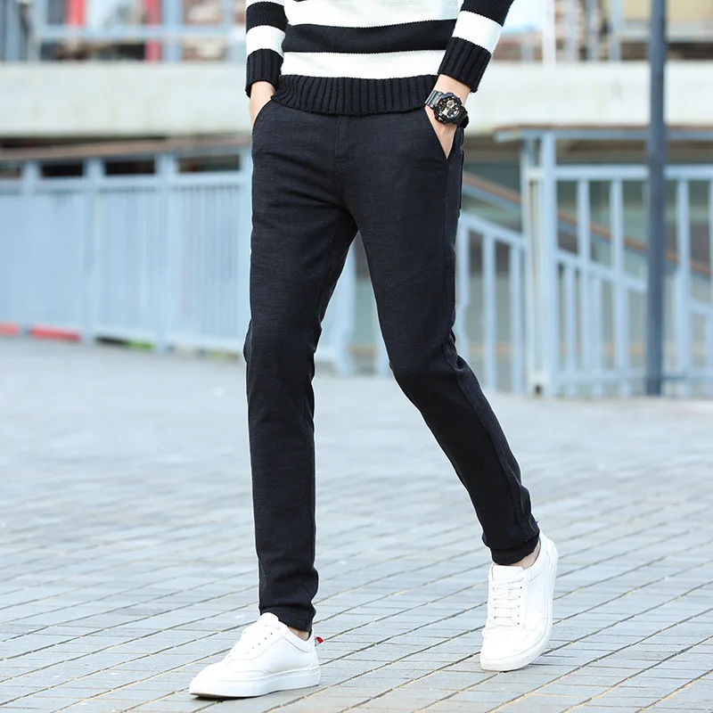 Весна-Осень 2020 мужские модные облегающие Стрейчевые брюки корейские деловые