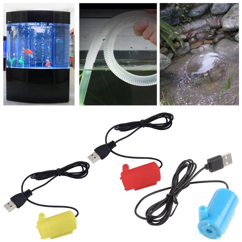 

Micro Submersible Water Pump Fish Tanks Aquarium USB Powered DC 5V 2-3L/min Mini Motor Water-pump Accessories Y1QB
