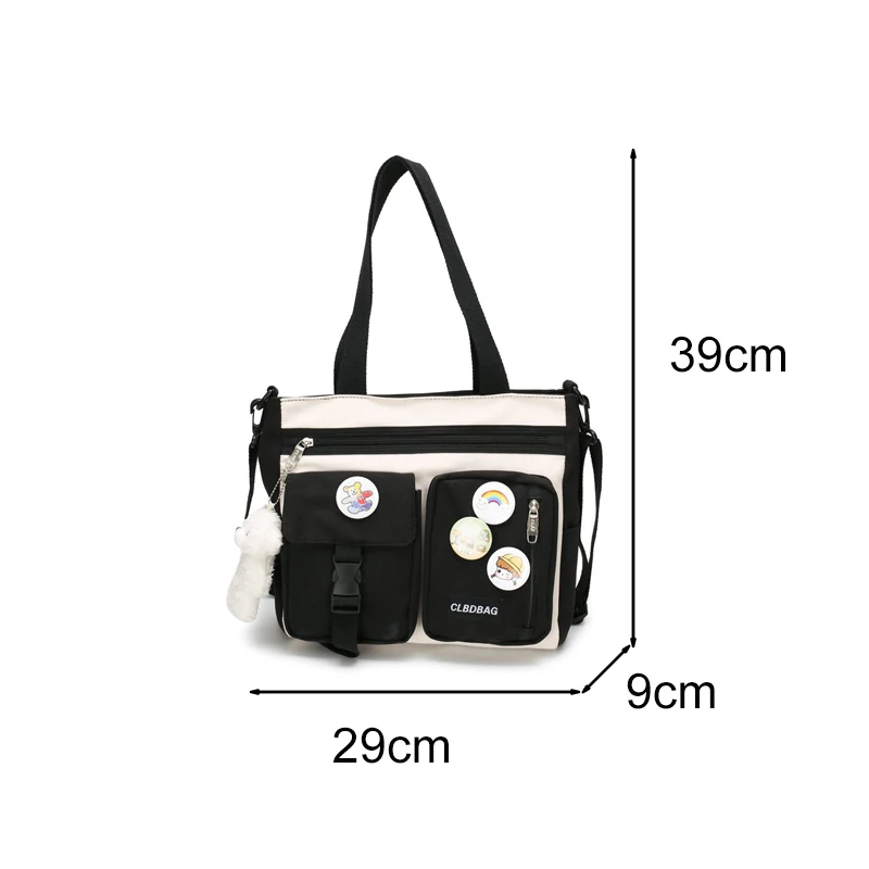 

SYWIZDII Large Capacity Satchel Handbags for Women Nylon Teenage Girls Shoulder Bag 2021 Cute Shopping Pack Female Crossbody Bag