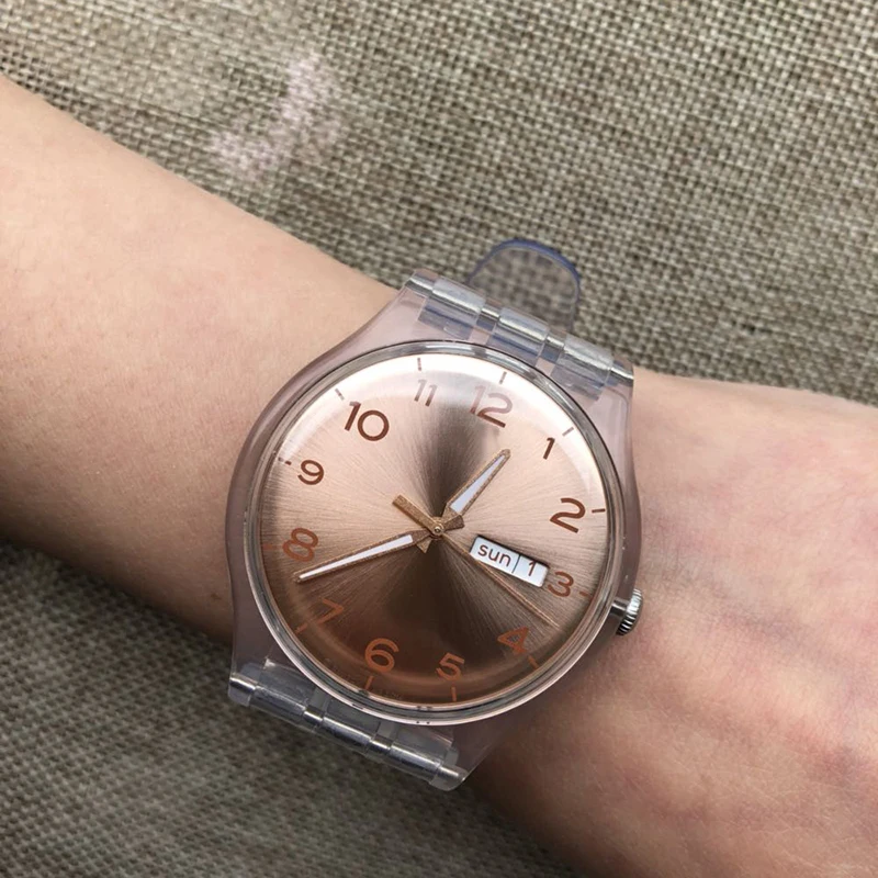 Резиновый браслет для часов Swatch 17 мм 19 мм 20 мм силиконовый прозрачный ремешок для мужчин и женщин браслет декоративный водонепроницаемый