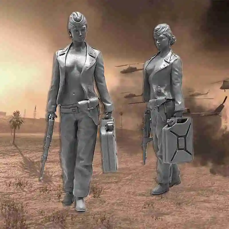 

YUFAN 1/35 Beauty Armored Resin Soldier 5cm Static Model Genuine Resin Packaging include Toy Epoxy KOO-39 Self-assembly K1U6