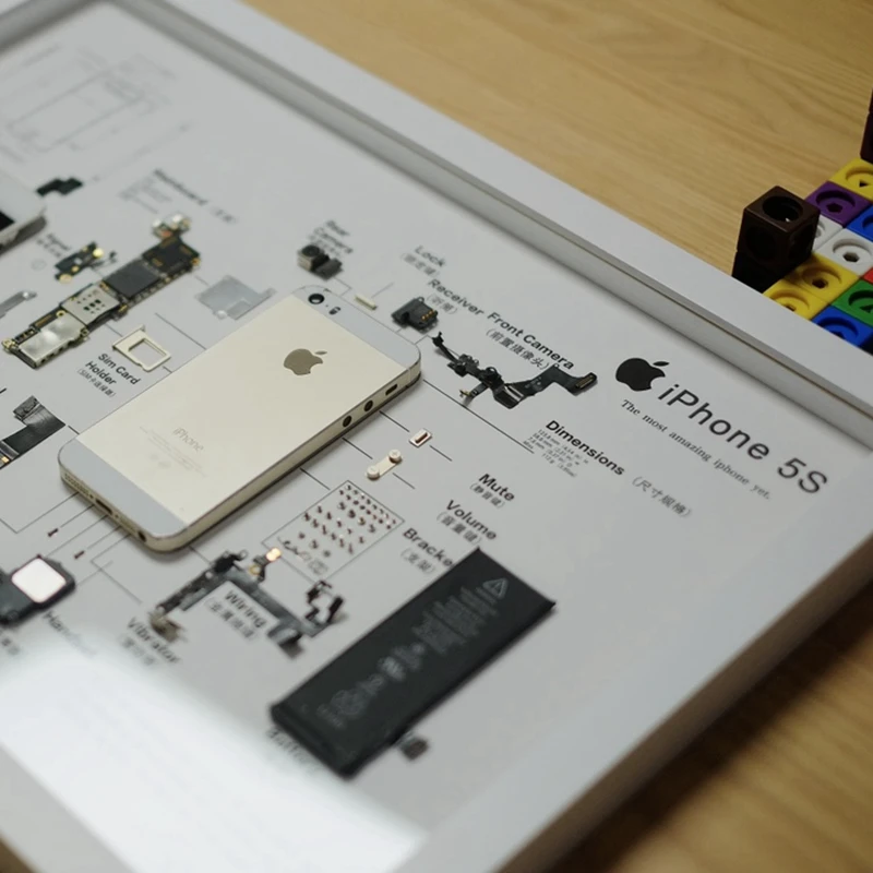 mobile phone accessories disassembly photo frame for iphone parts a3a4 collection display frame christmas gift free global shipping