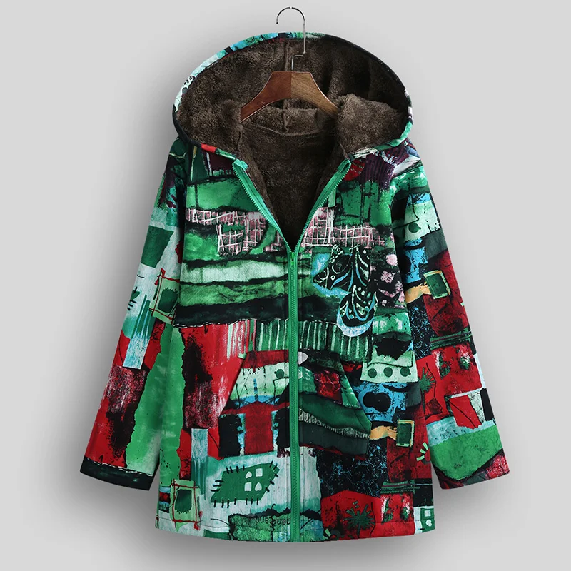 EaseHut винтажная зимняя женская куртка 4XL 5XL размера плюс с капюшоном с длинным рукавом Повседневная Верхняя одежда весна осень Femme хлопковое льняное пальто