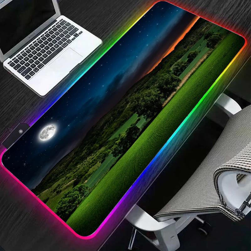 Купить RGB large mouse pad moon landscape highdefinition mouse