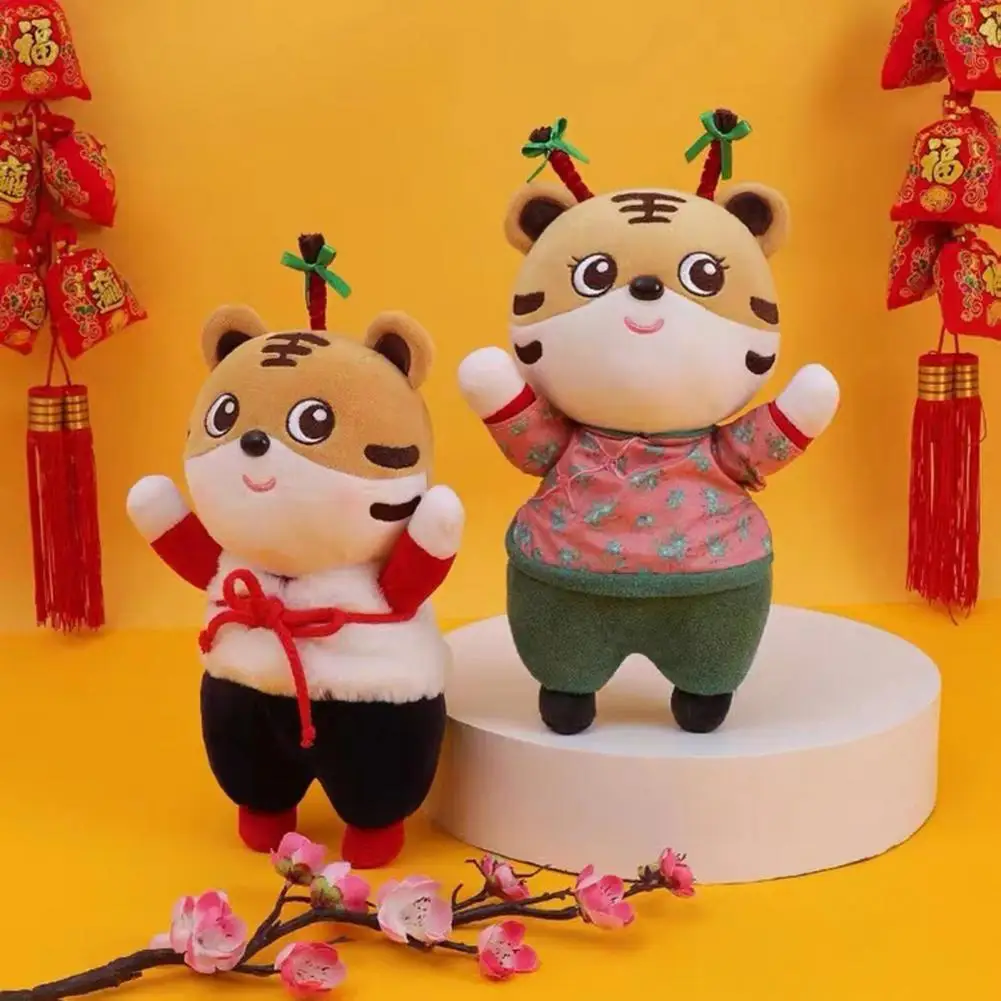 

Chinese New Year Tiger Vivid Appearance Lovely Comfortable 2022 Collection Chinese Zodiac Tiger Plush Toy