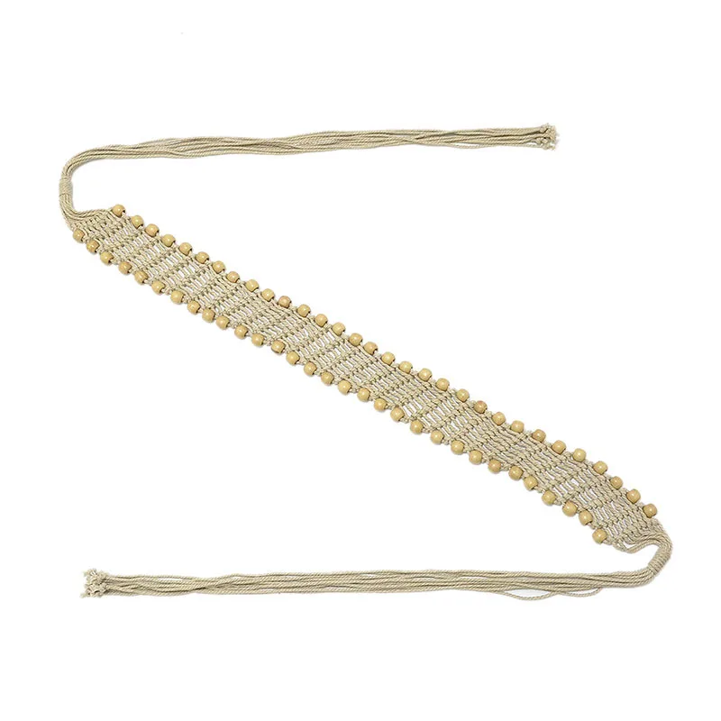 Новый Национальный тканевый пояс из восковой веревки в богемном стиле на талию