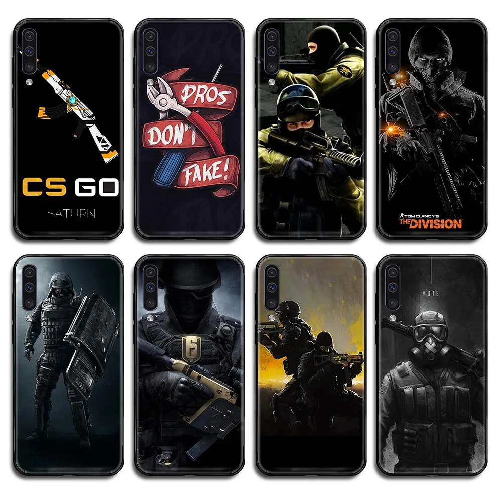 CS go the Divsion Роскошный чехол черный для телефона Корпус Samsung Galaxy A C Note 3 4 5 6 7 8 10 20 40 50 70